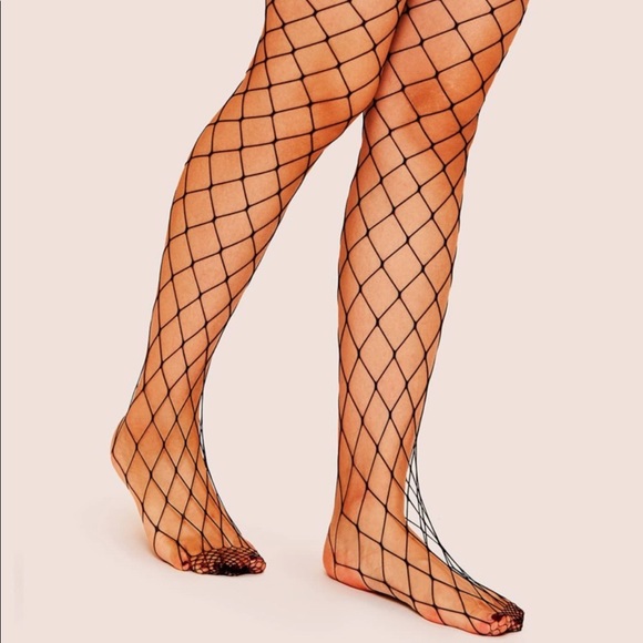 NEW Sexy fishnets stockings high rise black - Picture 3 of 3